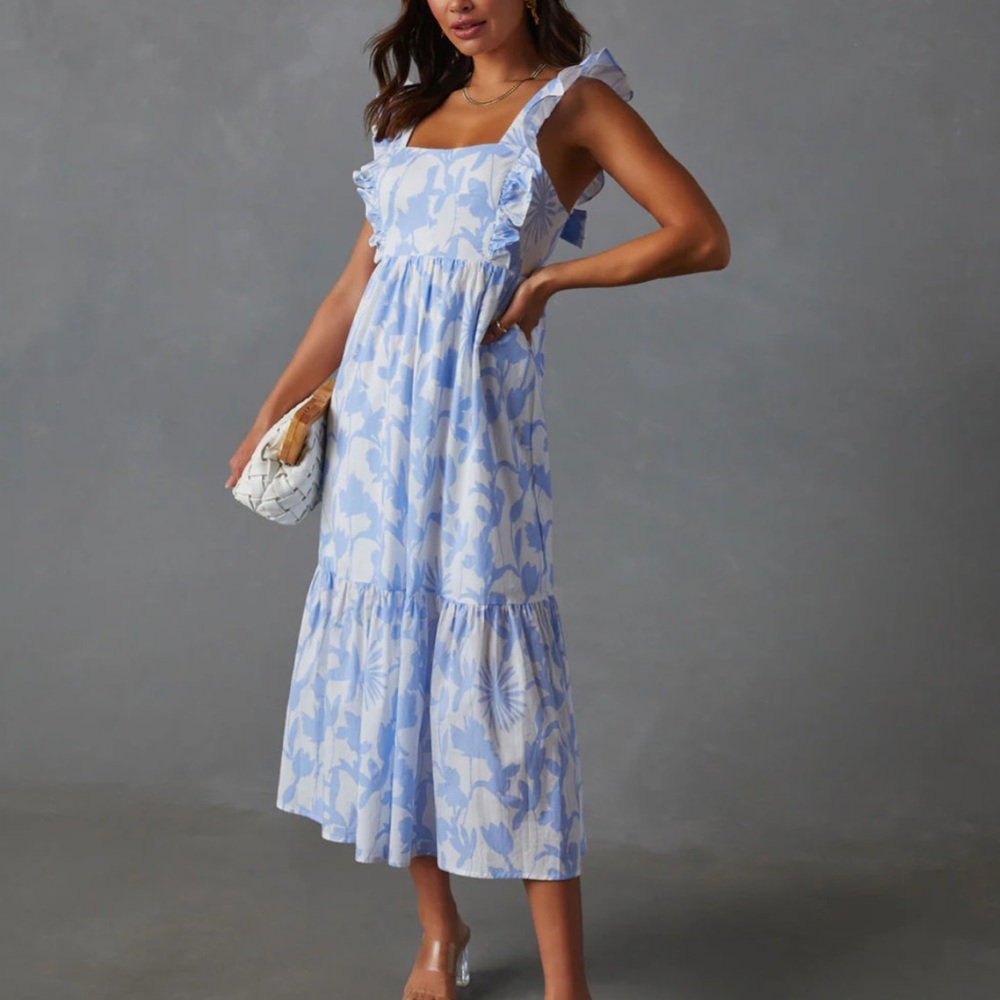 VICI Collection Roe Cotton Floral Midi Dress